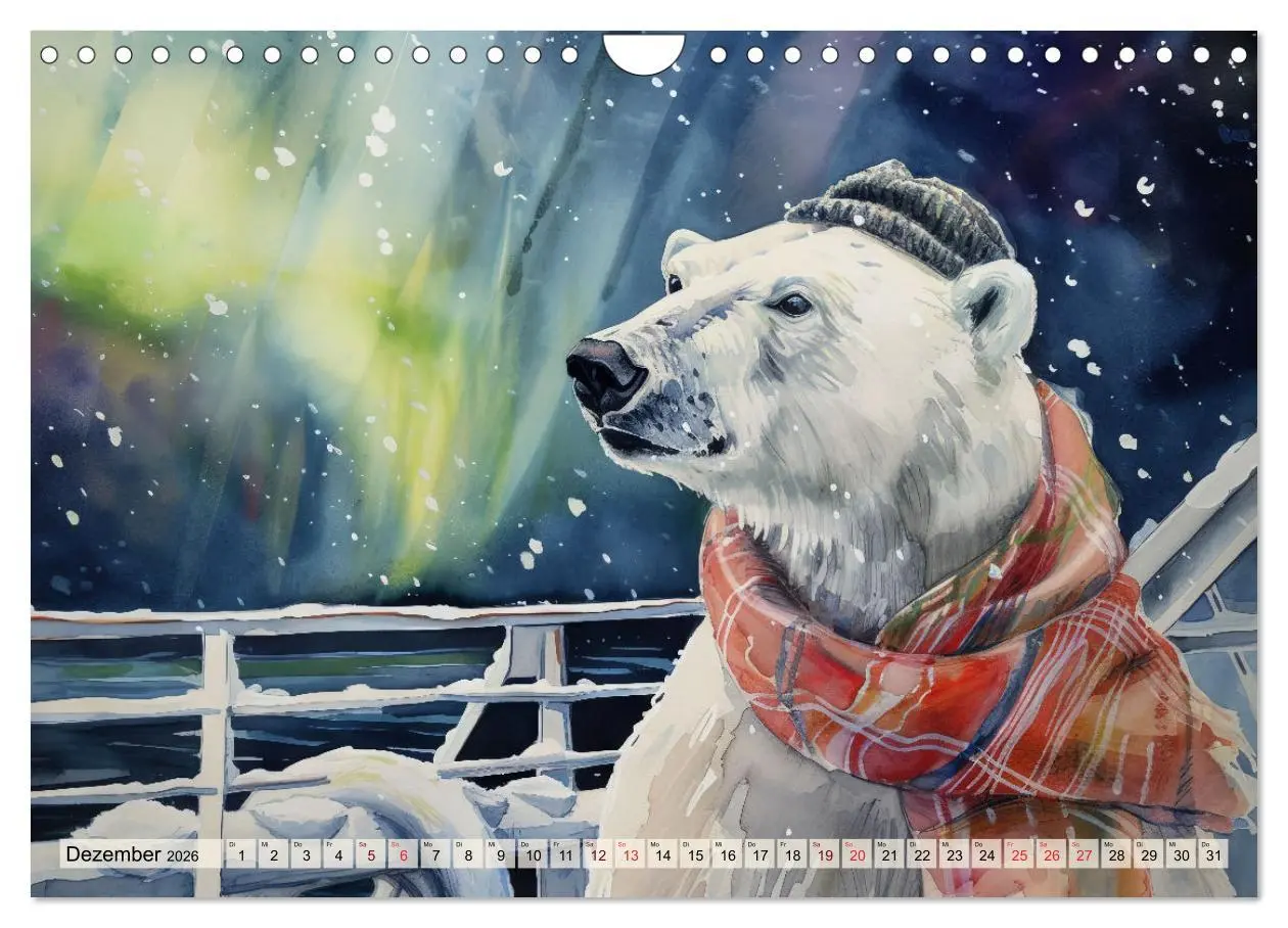 Bild: 9783457352465 | Eisbär Eik auf Europareise (Wandkalender 2026 DIN A4 quer),...