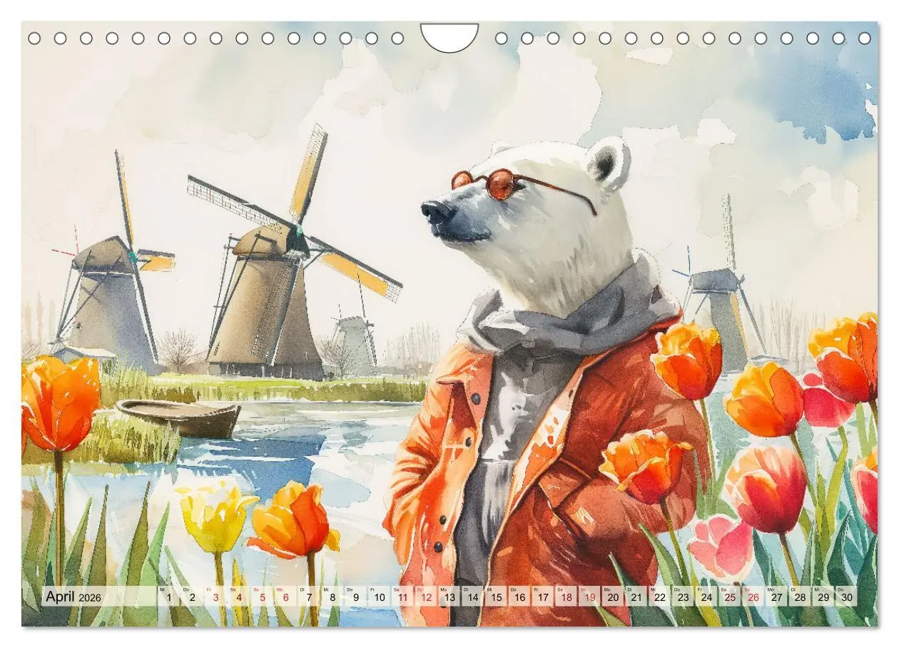 Bild: 9783457352465 | Eisbär Eik auf Europareise (Wandkalender 2026 DIN A4 quer),...
