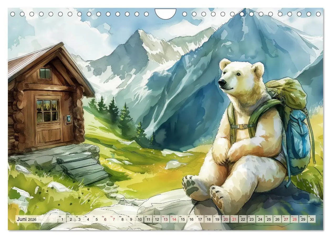 Bild: 9783457352465 | Eisbär Eik auf Europareise (Wandkalender 2026 DIN A4 quer),...
