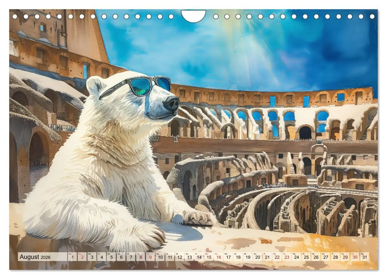 Bild: 9783457352465 | Eisbär Eik auf Europareise (Wandkalender 2026 DIN A4 quer),...