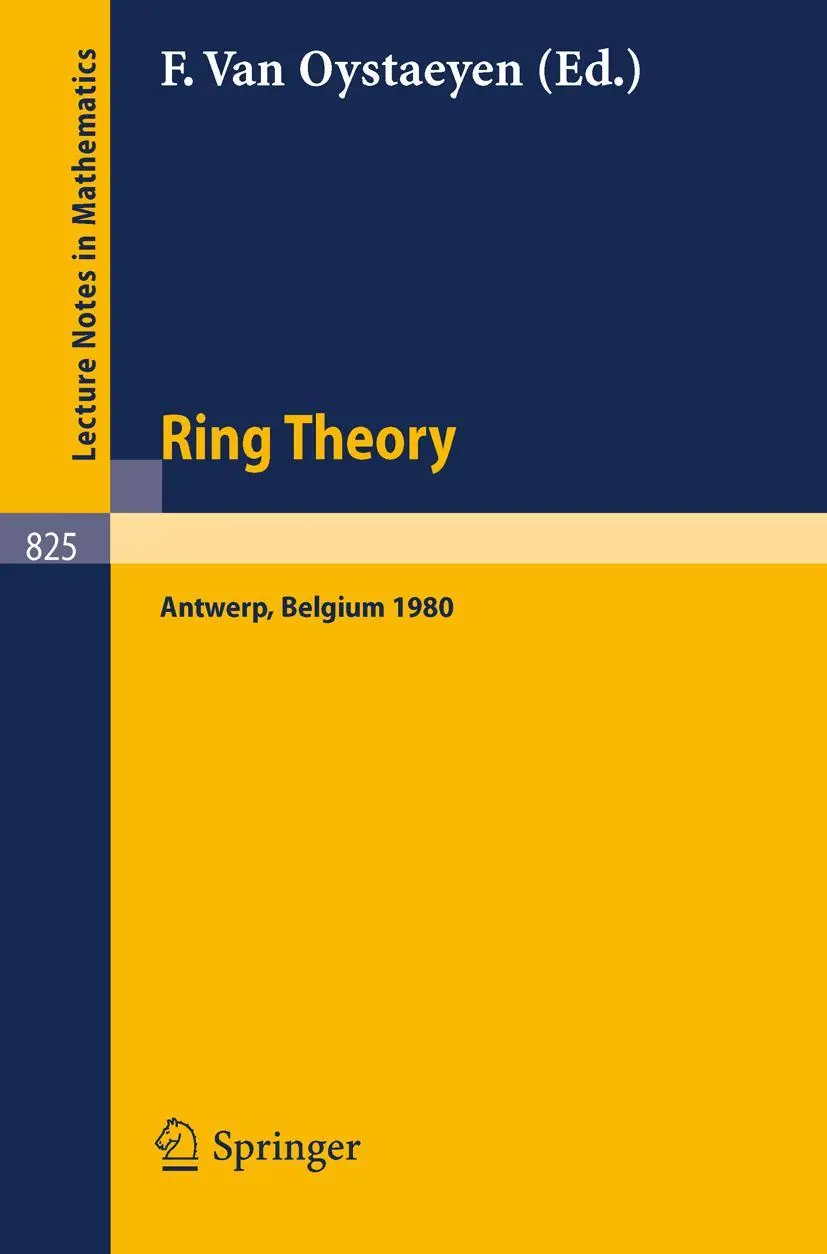 Cover: 9783540102465 | Ring Theory, Antwerp 1980 | F. Van Oystaeyen | Taschenbuch | x | 1980