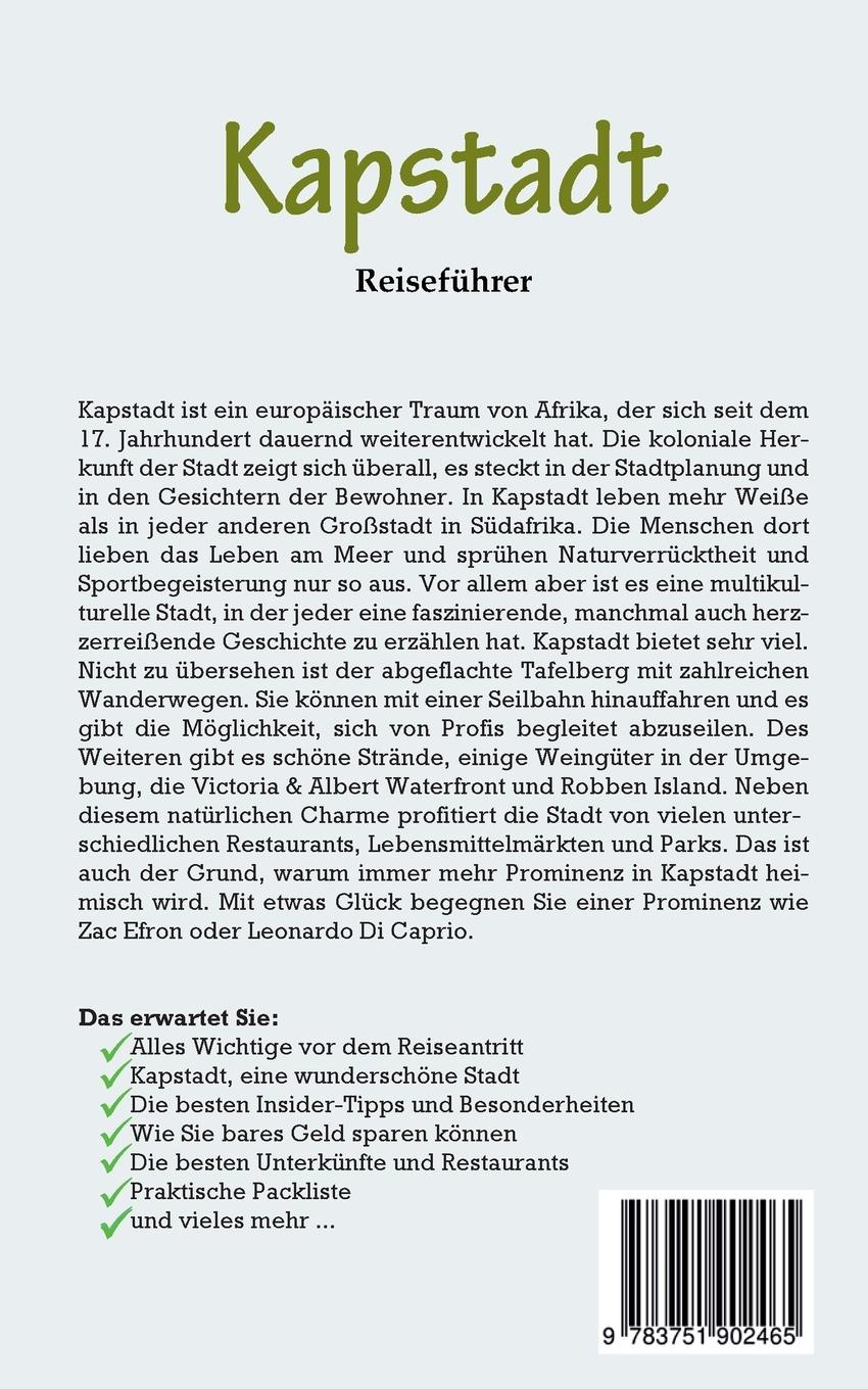 Rückseite: 9783751902465 | Kapstadt lieben lernen: Der perfekte Reiseführer für einen...
