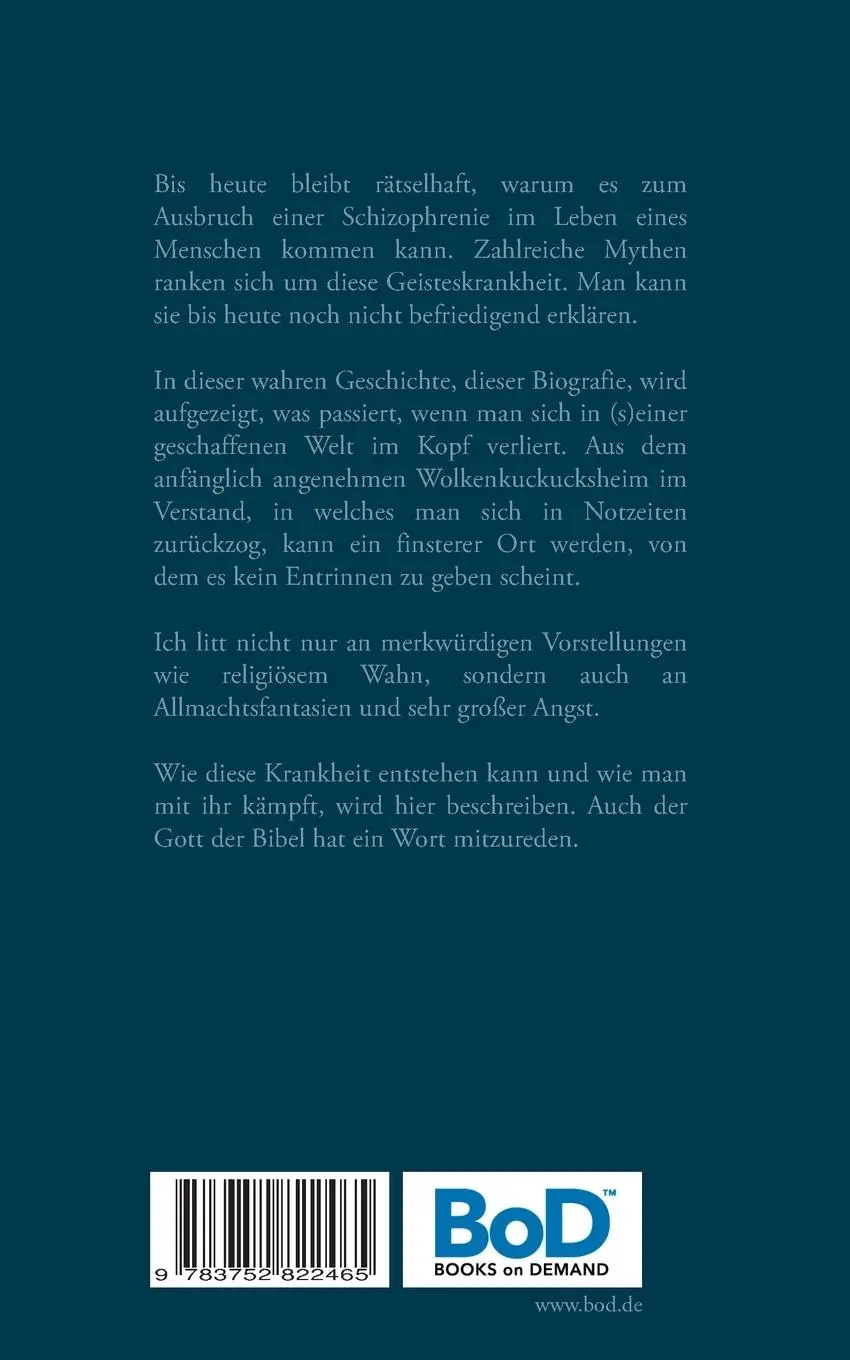 Rückseite: 9783752822465 | Horror im Wolkenkuckucksheim | Ein Christ mit Schizophrenie berichtet