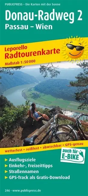 Cover: 9783899202465 | PublicPress Radwanderkarte Donau-Radweg. Passau - Wien. Leporello