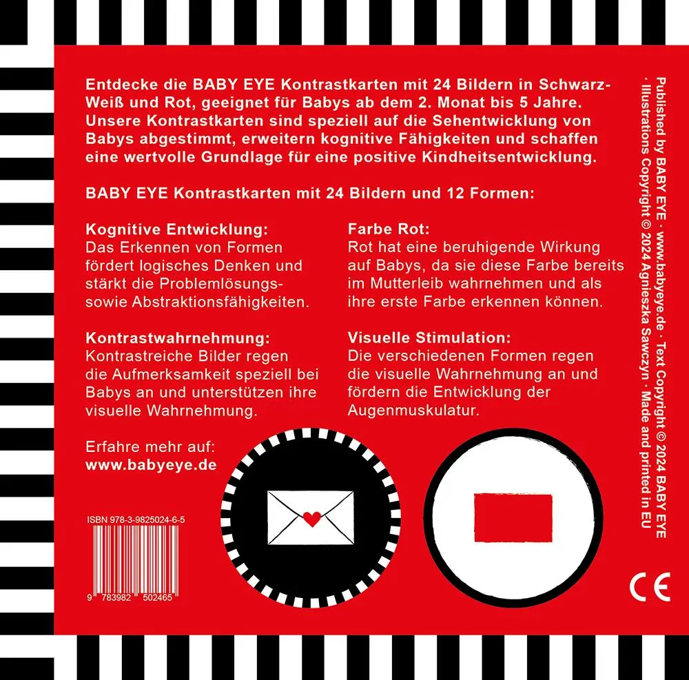Rückseite: 9783982502465 | BABY EYE Kontrastkarten für Babys und Kinder: Band 2 - Kognitiv ·...