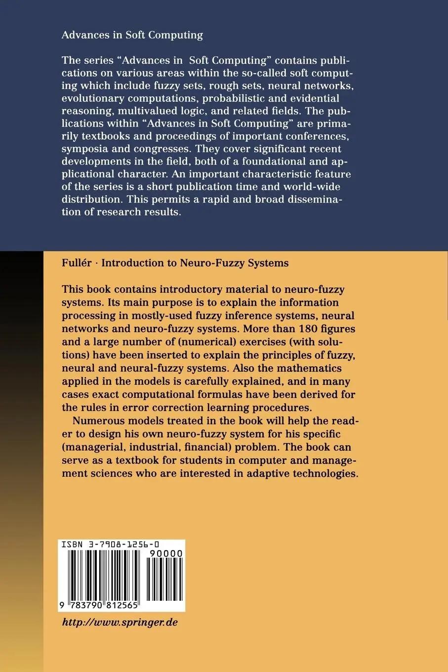 Rückseite: 9783790812565 | Introduction to Neuro-Fuzzy Systems | Robert Fuller | Taschenbuch