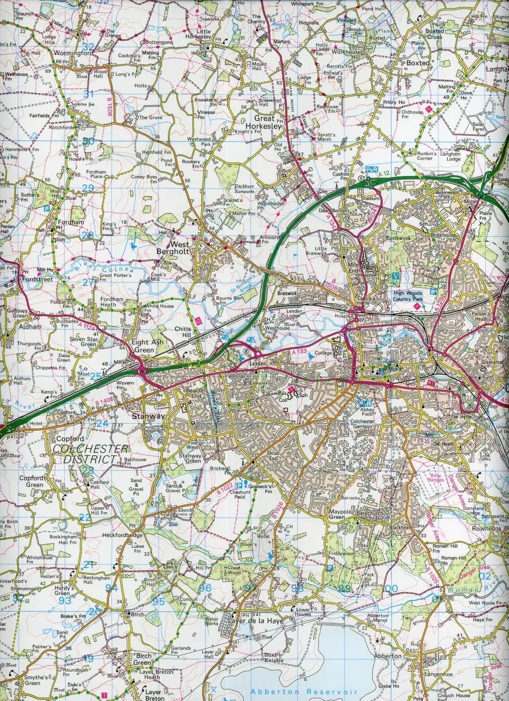 Bild: 9780319262665 | Colchester, Halstead &amp; Maldon | Ordnance Survey | (Land-)Karte | 2016
