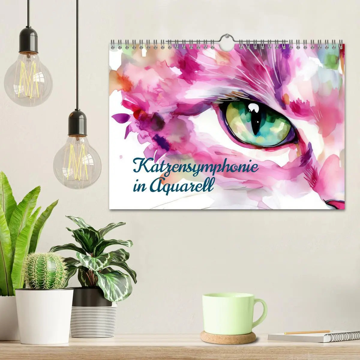 Bild: 9783457262665 | Katzensymphonie in Aquarell (Wandkalender 2026 DIN A4 quer),...