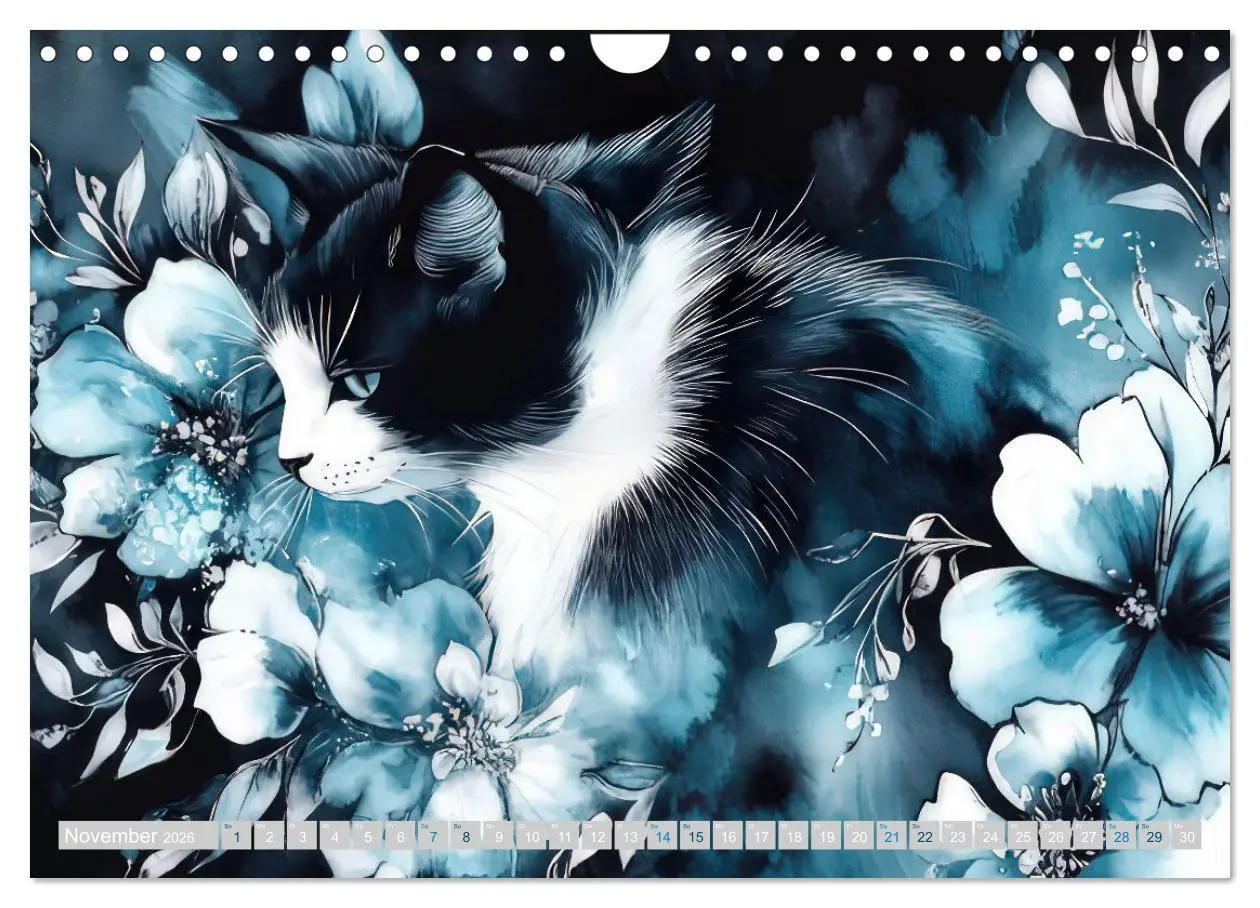 Bild: 9783457262665 | Katzensymphonie in Aquarell (Wandkalender 2026 DIN A4 quer),...
