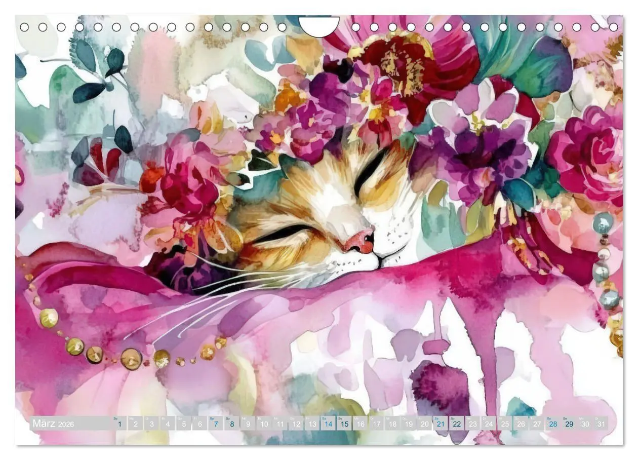 Bild: 9783457262665 | Katzensymphonie in Aquarell (Wandkalender 2026 DIN A4 quer),...
