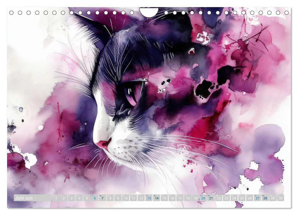 Bild: 9783457262665 | Katzensymphonie in Aquarell (Wandkalender 2026 DIN A4 quer),...