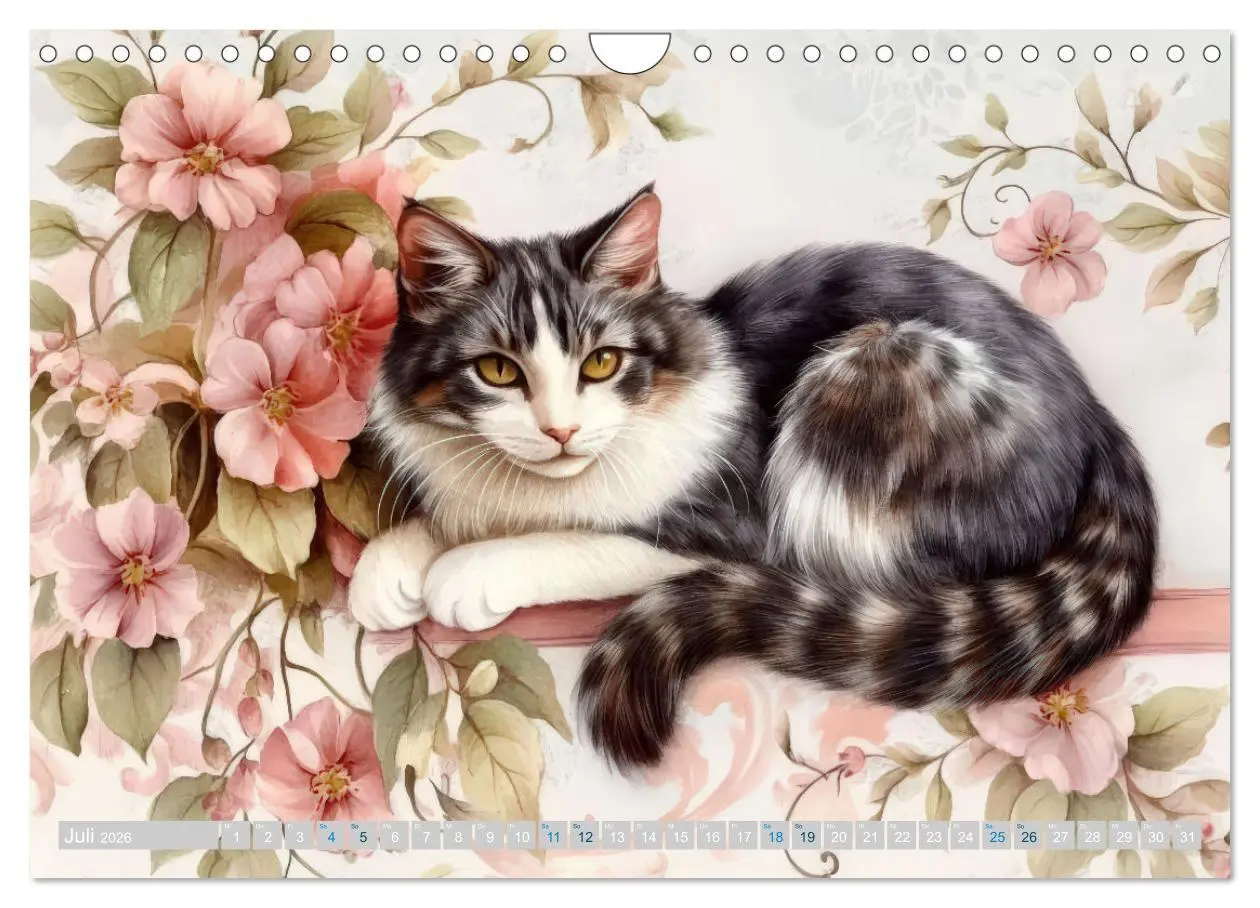 Bild: 9783457262665 | Katzensymphonie in Aquarell (Wandkalender 2026 DIN A4 quer),...