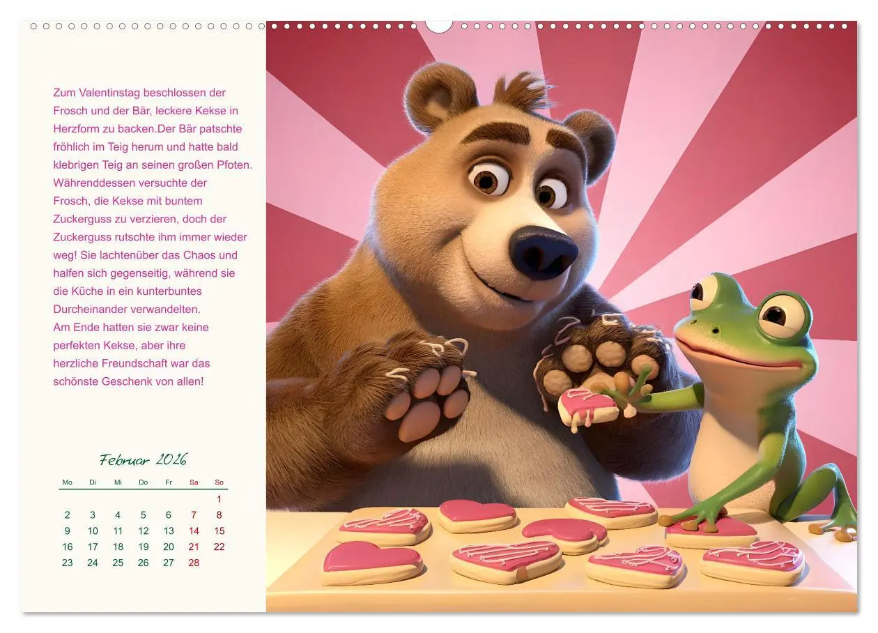 Bild: 9783457332665 | Der Frosch und der Bär - Ein Jahr voller Abenteuer (Wandkalender...