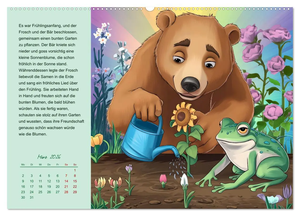 Bild: 9783457332665 | Der Frosch und der Bär - Ein Jahr voller Abenteuer (Wandkalender...