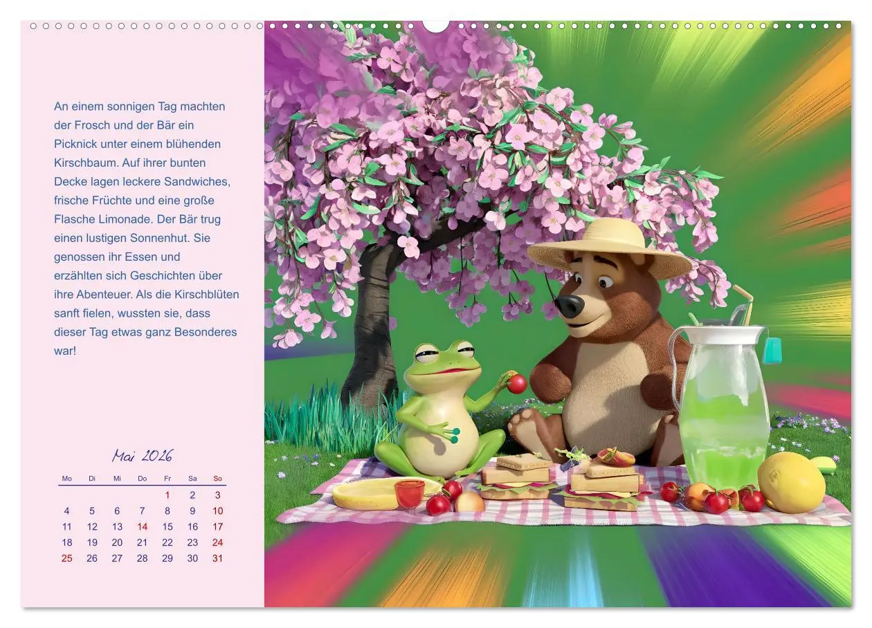 Bild: 9783457332665 | Der Frosch und der Bär - Ein Jahr voller Abenteuer (Wandkalender...
