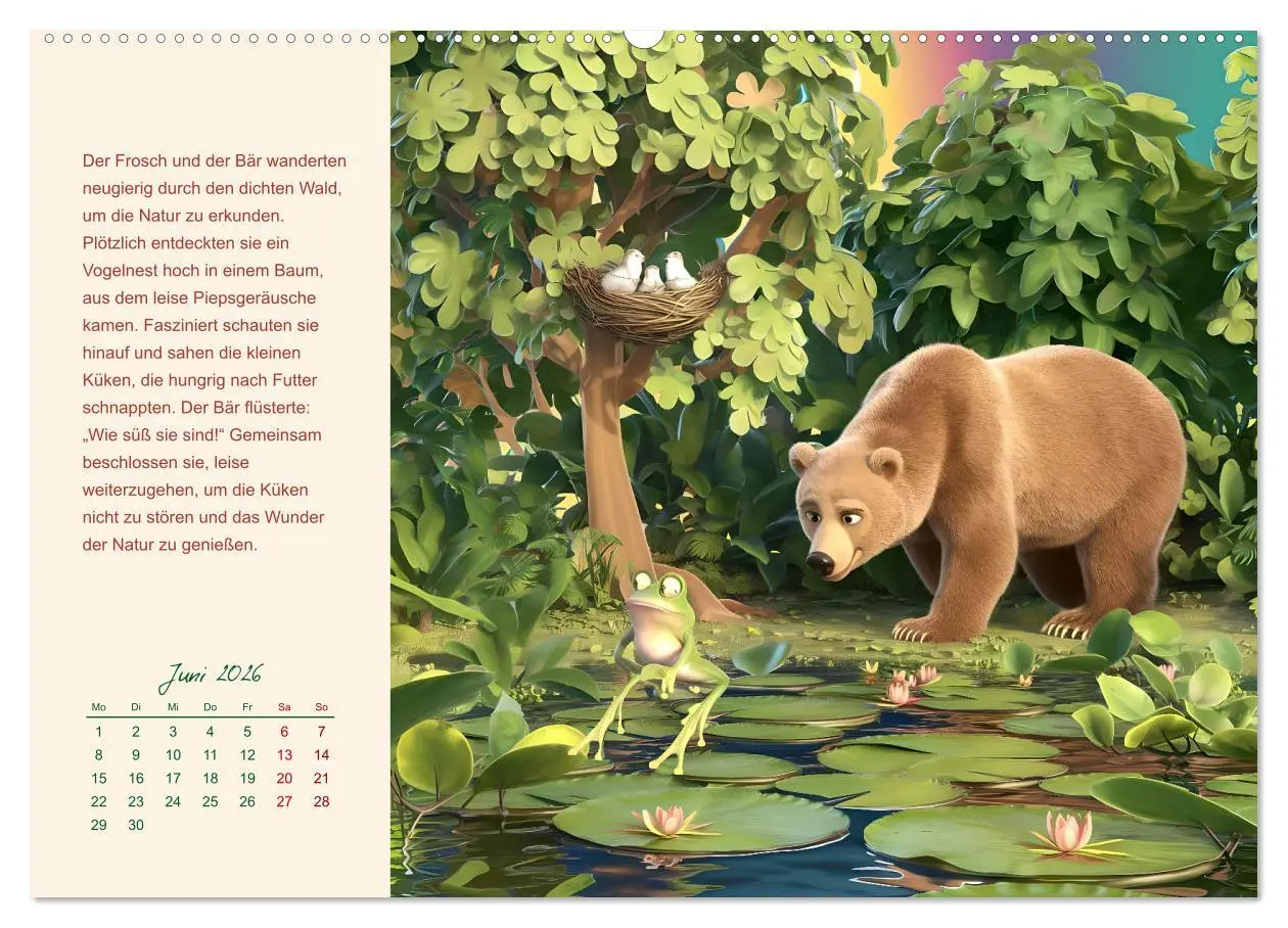Bild: 9783457332665 | Der Frosch und der Bär - Ein Jahr voller Abenteuer (Wandkalender...