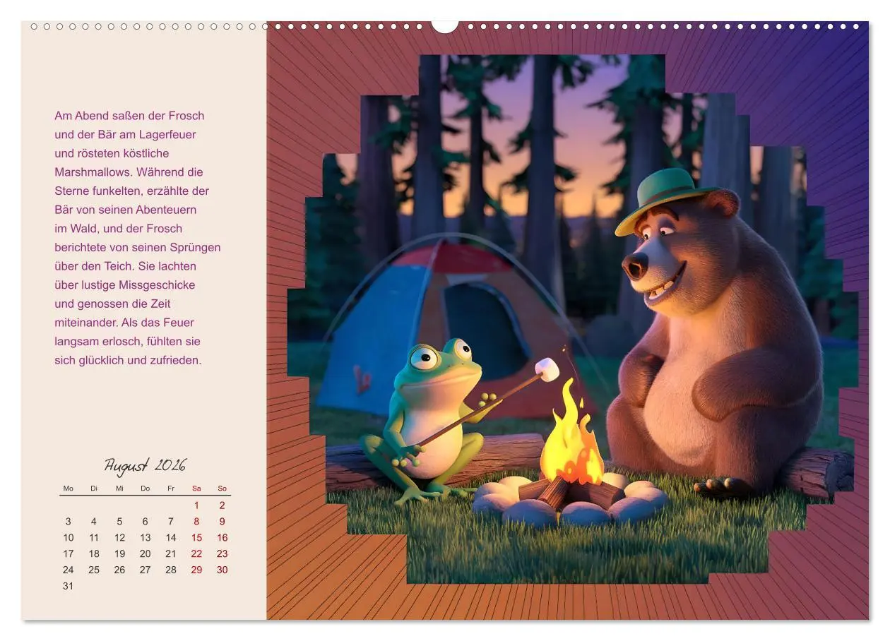 Bild: 9783457332665 | Der Frosch und der Bär - Ein Jahr voller Abenteuer (Wandkalender...