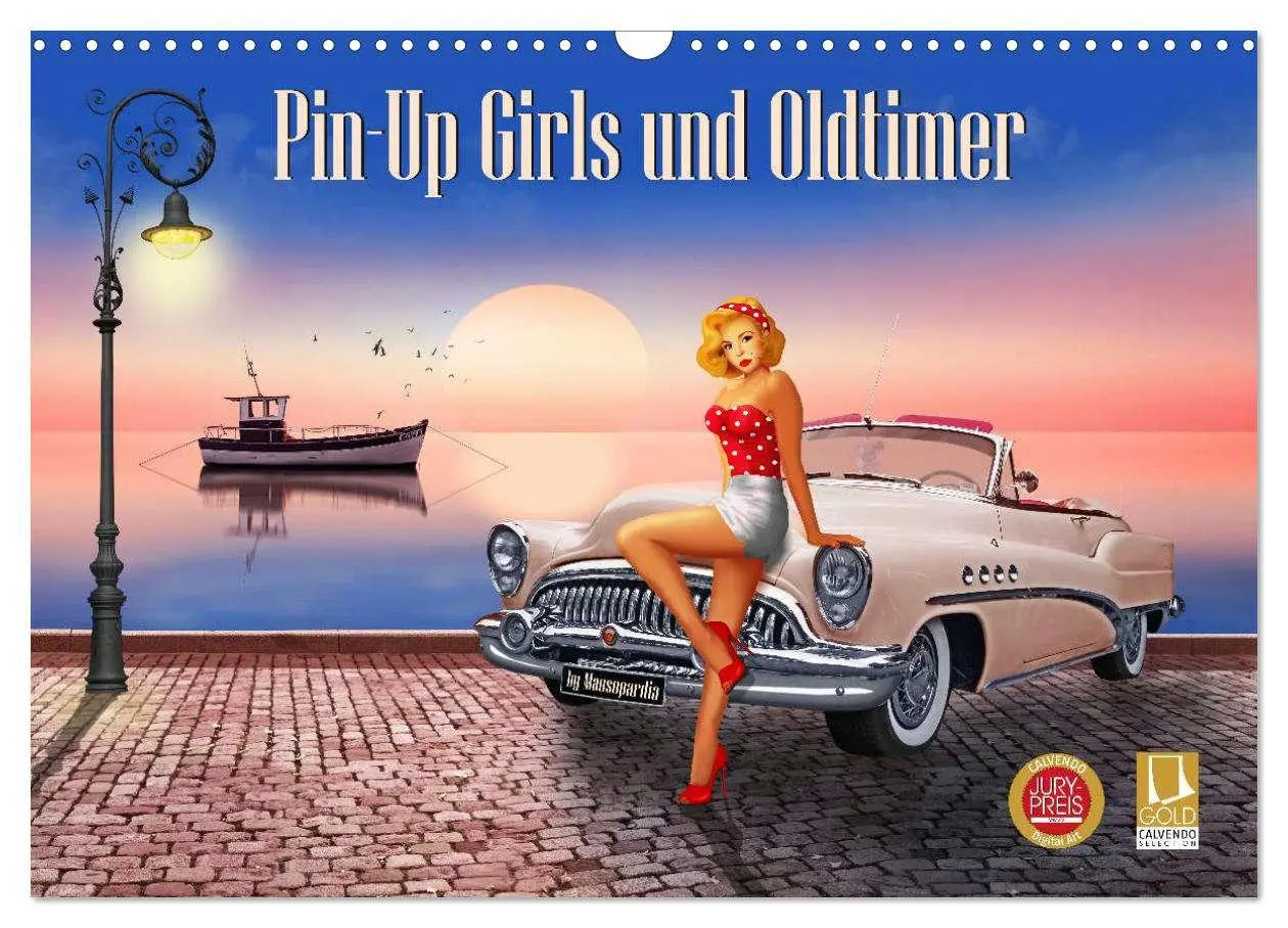 Cover: 9783516042665 | Pin-Up Girls und Oldtimer by Mausopardia (Wandkalender 2026 DIN A3...