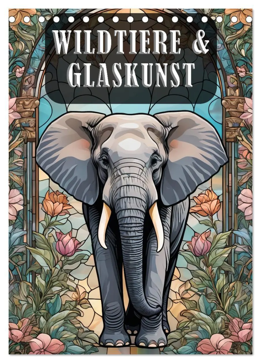 Cover: 9783516282665 | Wildtiere und Glaskunst im Tiffany Stil (Tischkalender 2026 DIN A5...
