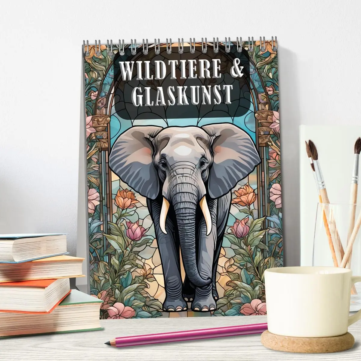 Bild: 9783516282665 | Wildtiere und Glaskunst im Tiffany Stil (Tischkalender 2026 DIN A5...