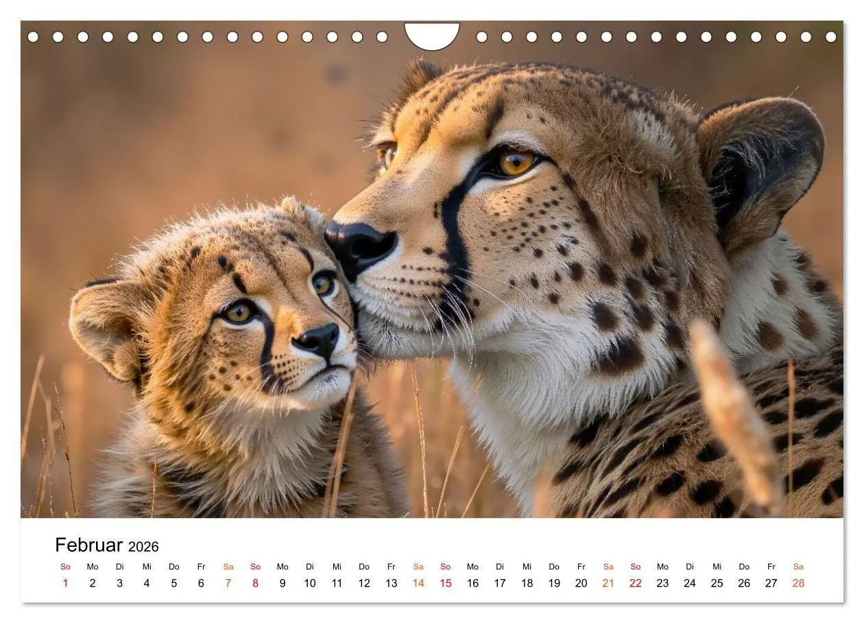 Bild: 9783516732665 | Geparden - Eleganz auf vier Pfoten (Wandkalender 2026 DIN A4 quer),...