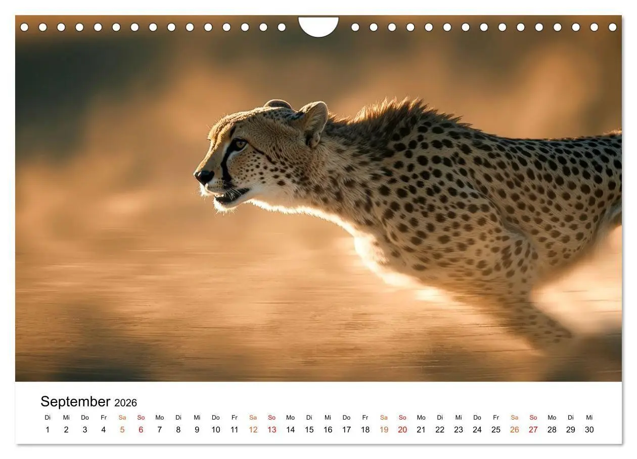Bild: 9783516732665 | Geparden - Eleganz auf vier Pfoten (Wandkalender 2026 DIN A4 quer),...