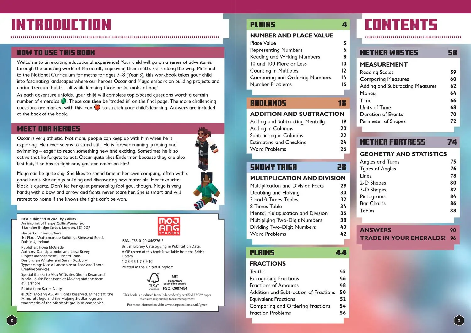 Bild: 9780008462765 | Minecraft Maths Ages 7-8 | Official Workbook | Collins Ks2 | Buch