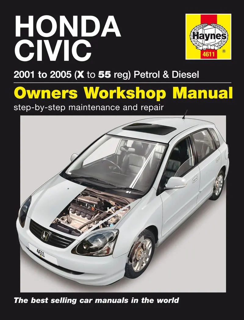 Cover: 9781785212765 | Honda Civic Petrol &amp; Diesel (01 – 05) Haynes Repair Manual | Publishi