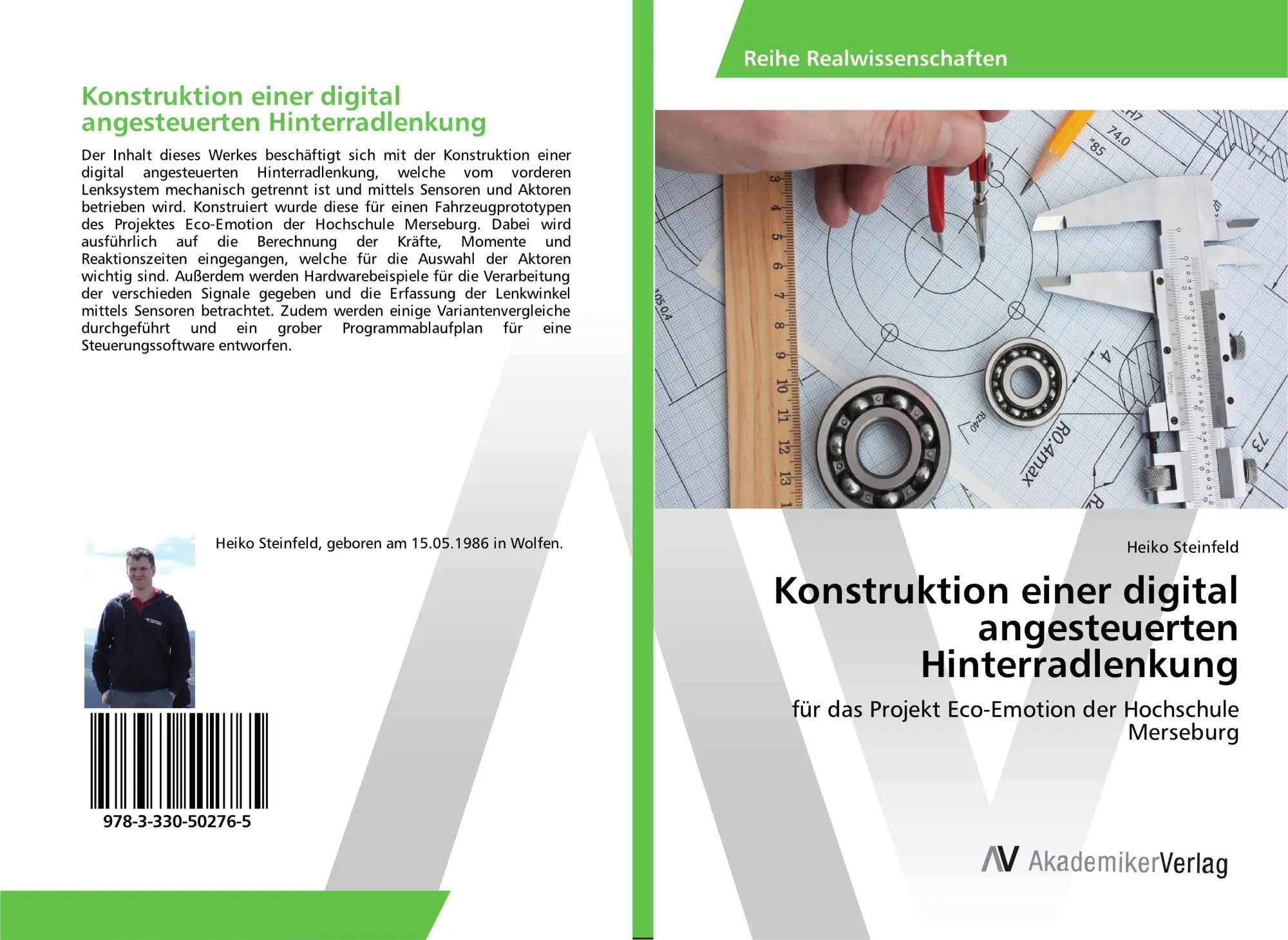 Cover: 9783330502765 | Konstruktion einer digital angesteuerten Hinterradlenkung | Steinfeld