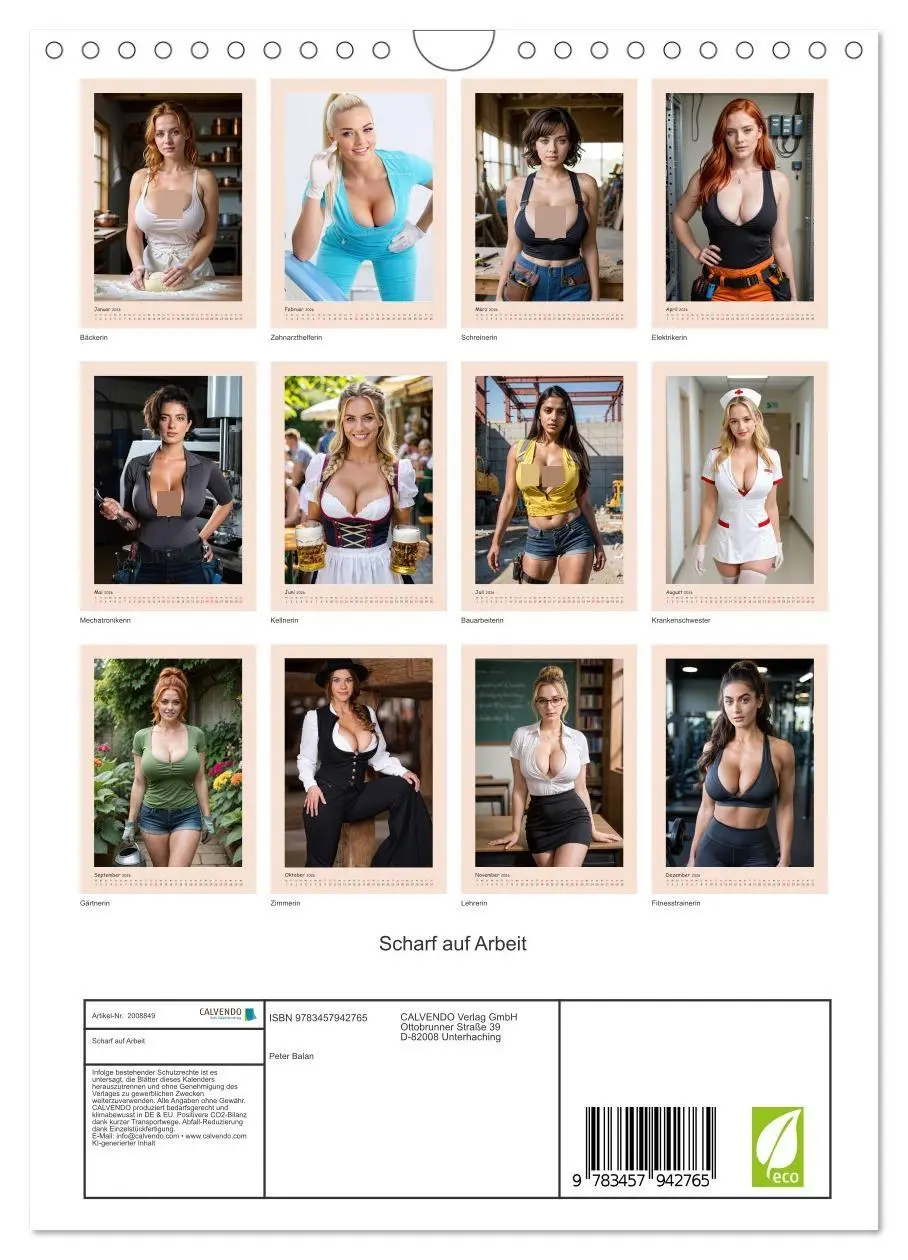 Bild: 9783457942765 | Scharf auf Arbeit (Wandkalender 2026 DIN A4 hoch), CALVENDO...