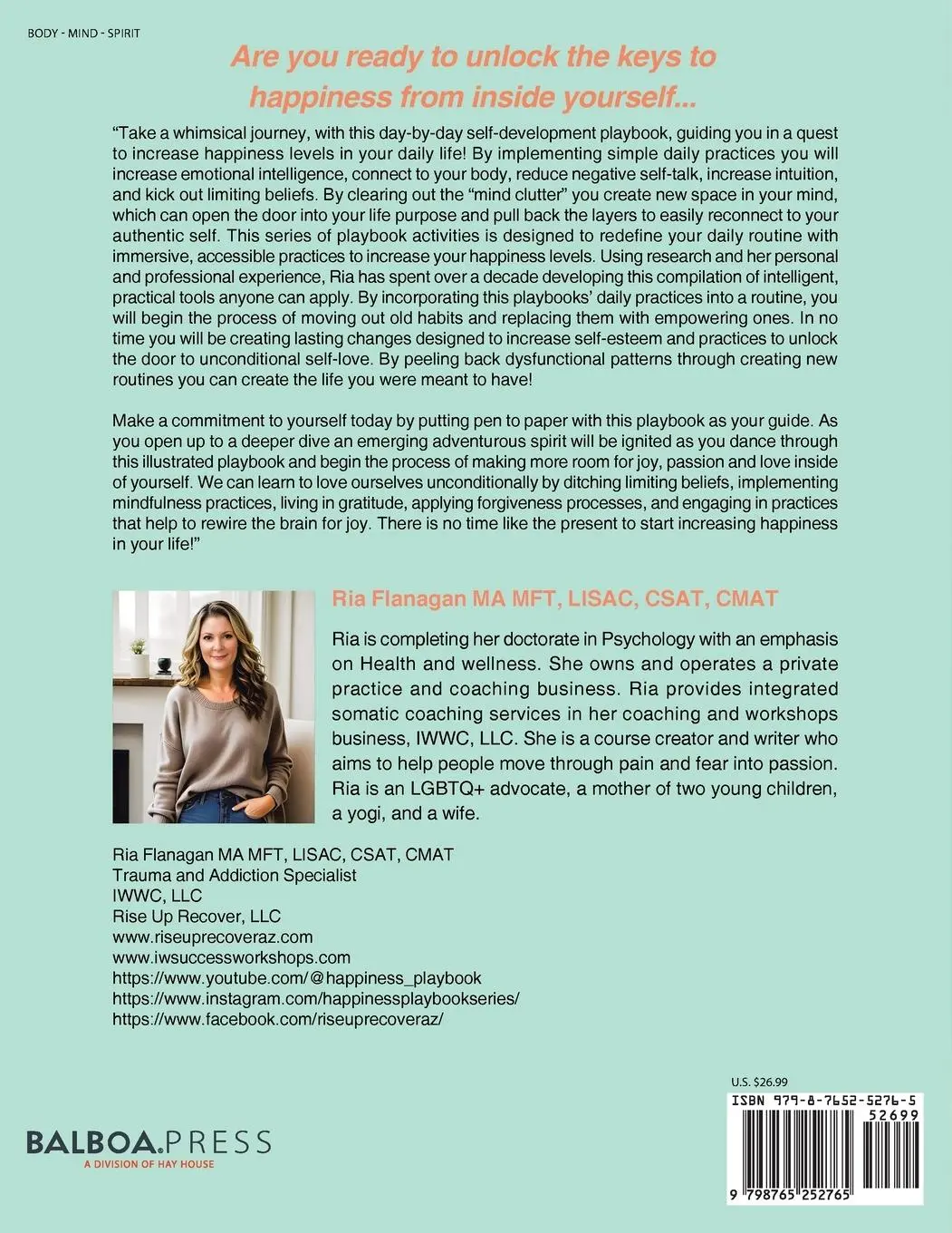 Rückseite: 9798765252765 | Happiness is an Inside Job Playbook | Cmat | Taschenbuch | Englisch