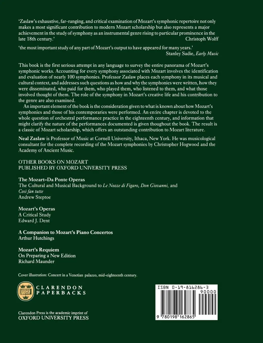 Rückseite: 9780198162865 | Mozart's Symphonies | Context, Performance Practice, Reception | Buch