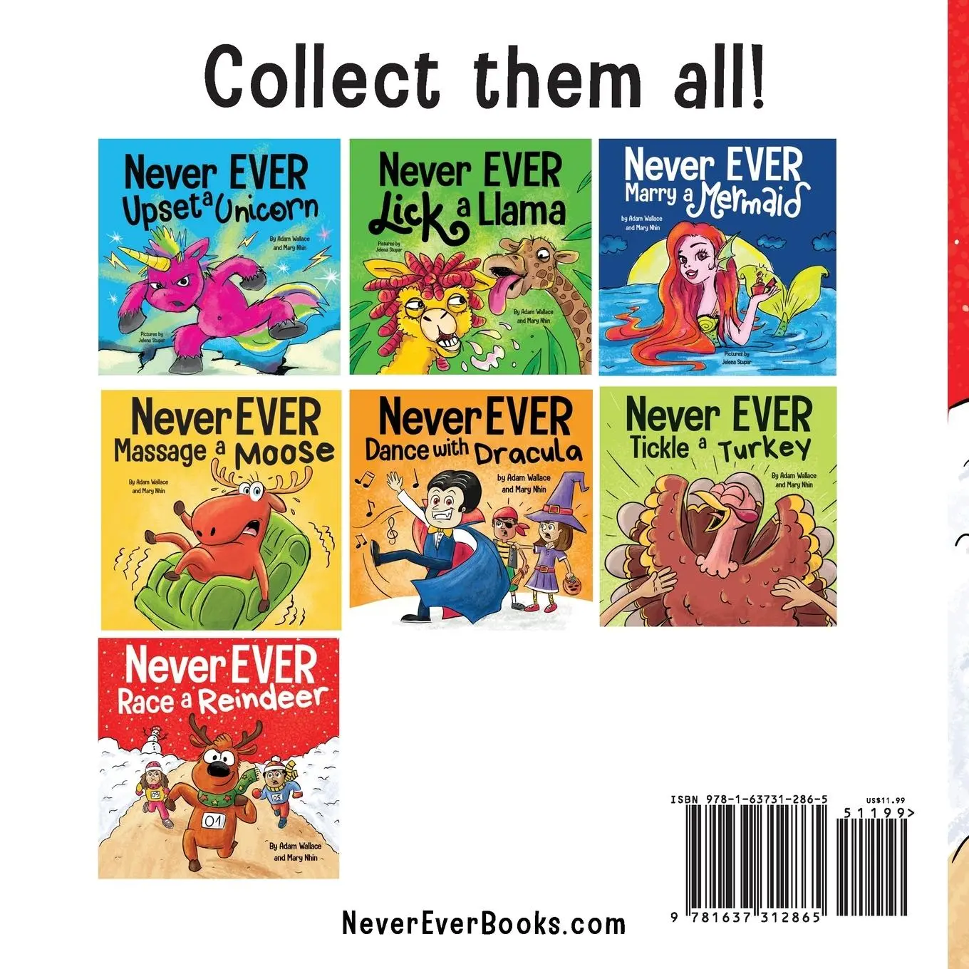 Rückseite: 9781637312865 | Never EVER Race a Reindeer | A Funny Rhyming, Read Aloud Picture Book
