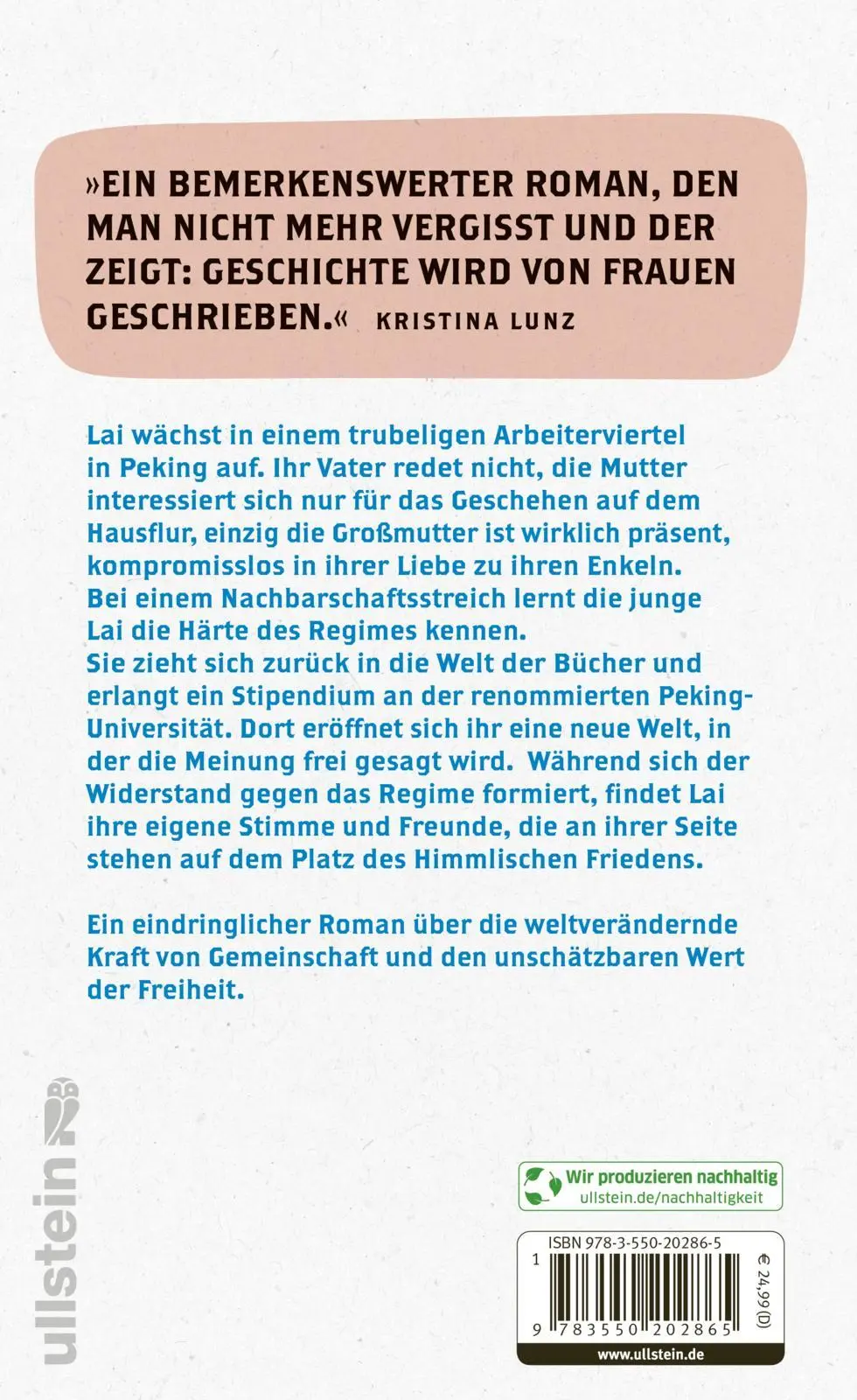 Rückseite: 9783550202865 | Himmlischer Frieden | Lai Wen | Buch | 560 S. | Deutsch | 2025