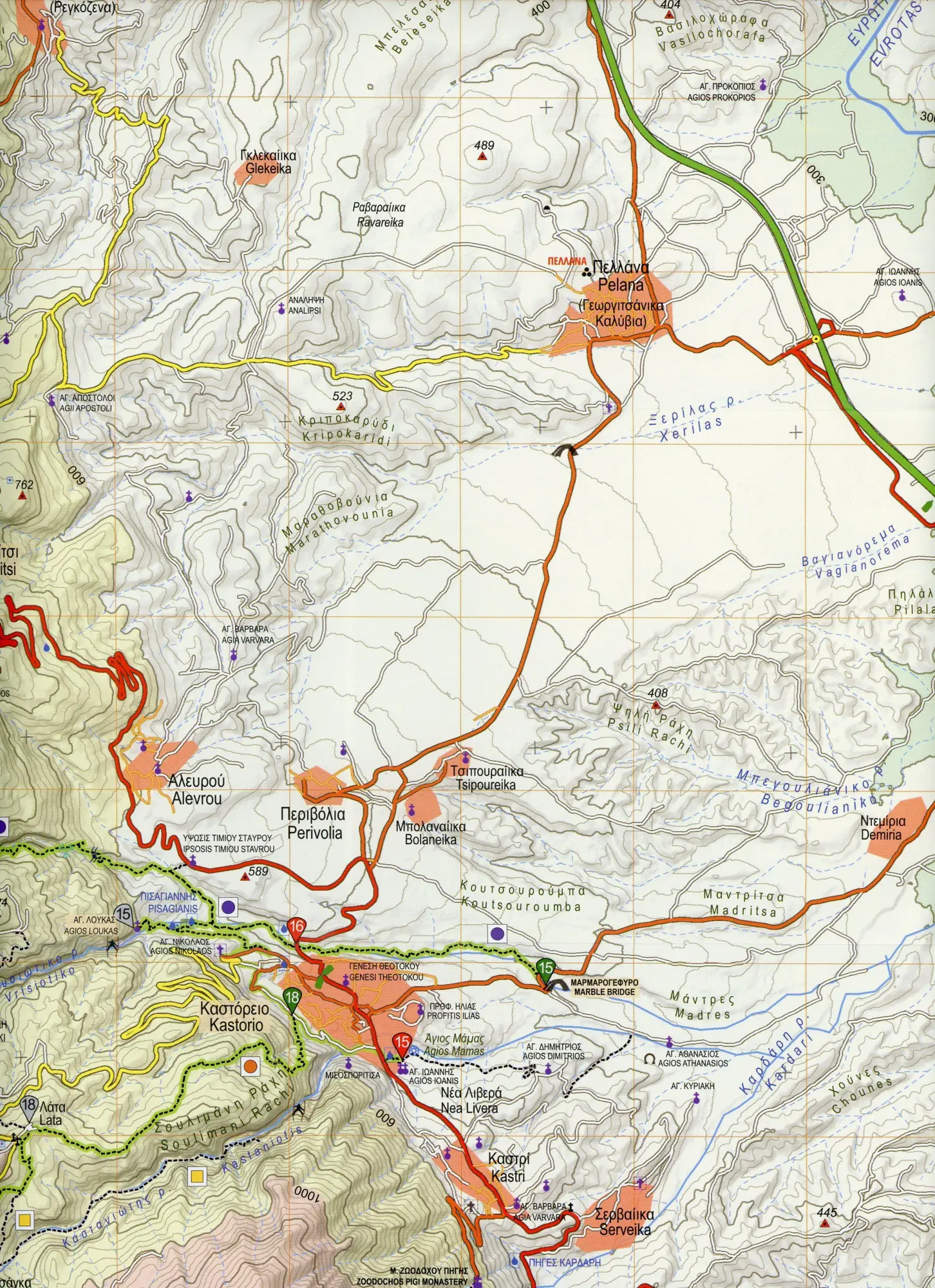 Bild: 9789609412865 | Taygetos (8.1) Map &amp; Guides | 1:25,000 scale map and hiking guide