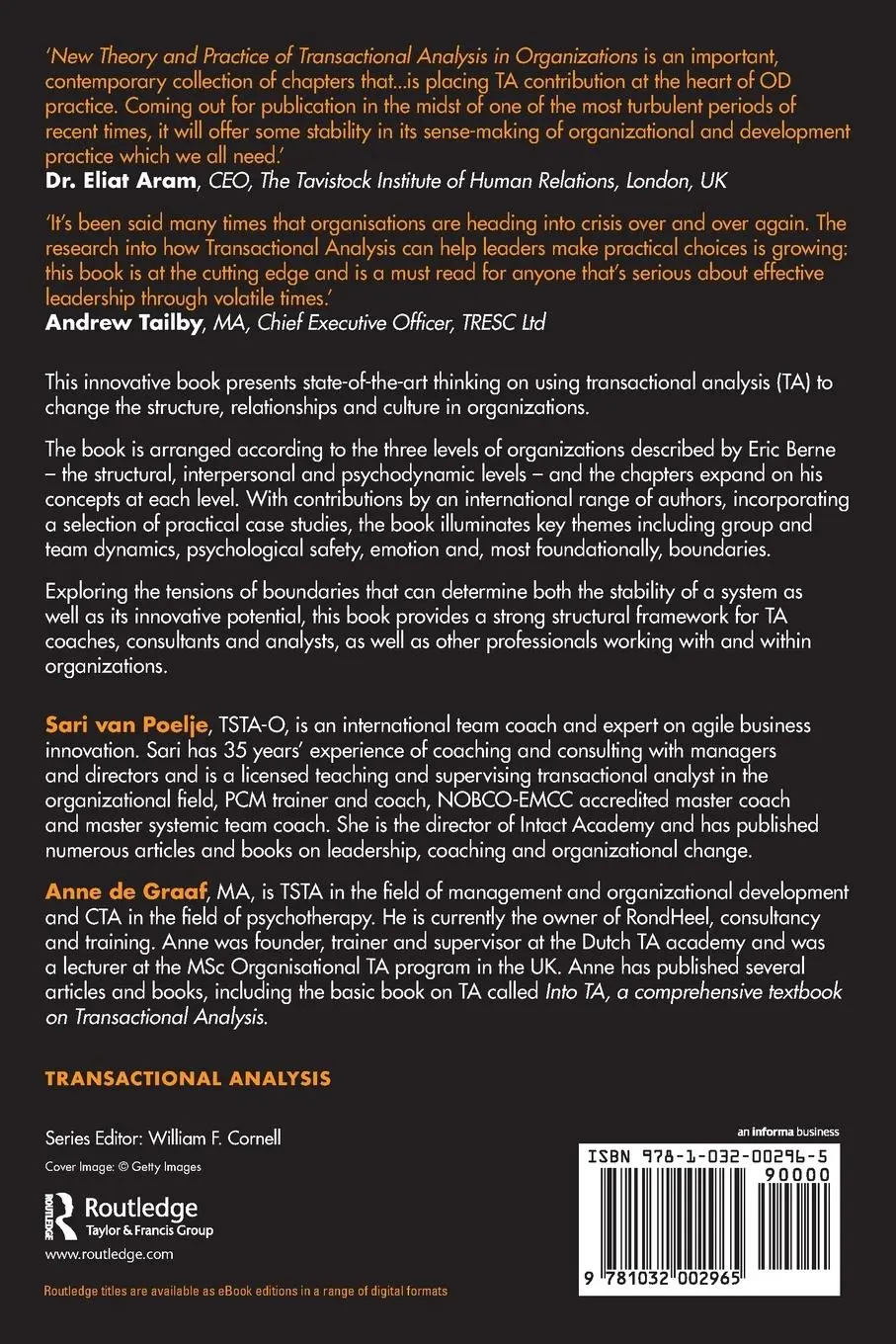 Rückseite: 9781032002965 | New Theory and Practice of Transactional Analysis in Organizations