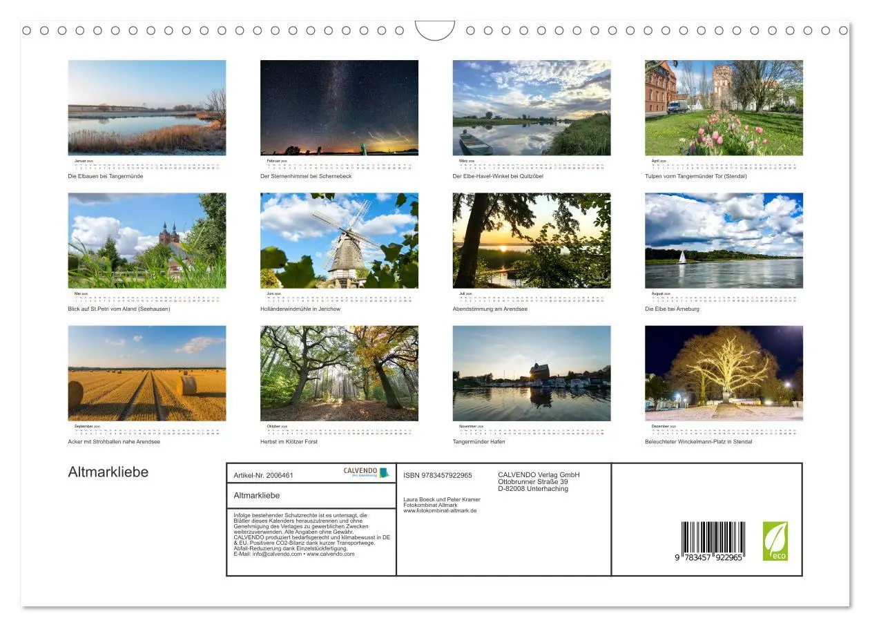Bild: 9783457922965 | Altmarkliebe (Wandkalender 2026 DIN A3 quer), CALVENDO Monatskalender