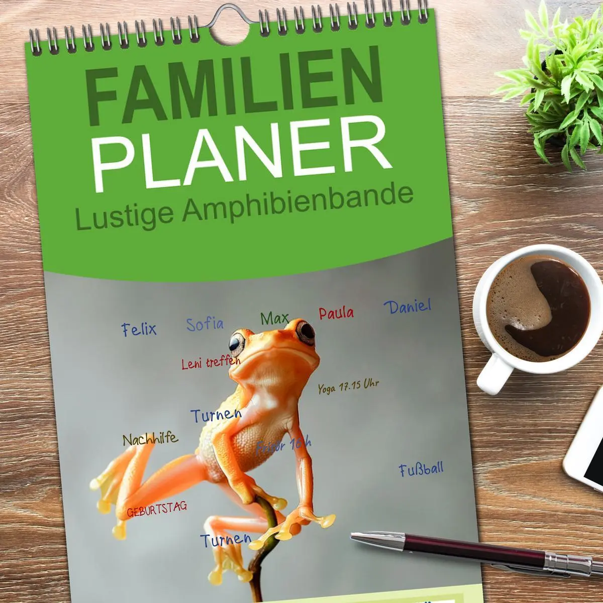 Bild: 9783516492965 | Familienplaner 2026 - Lustige Amphibienbande mit 5 Spalten...
