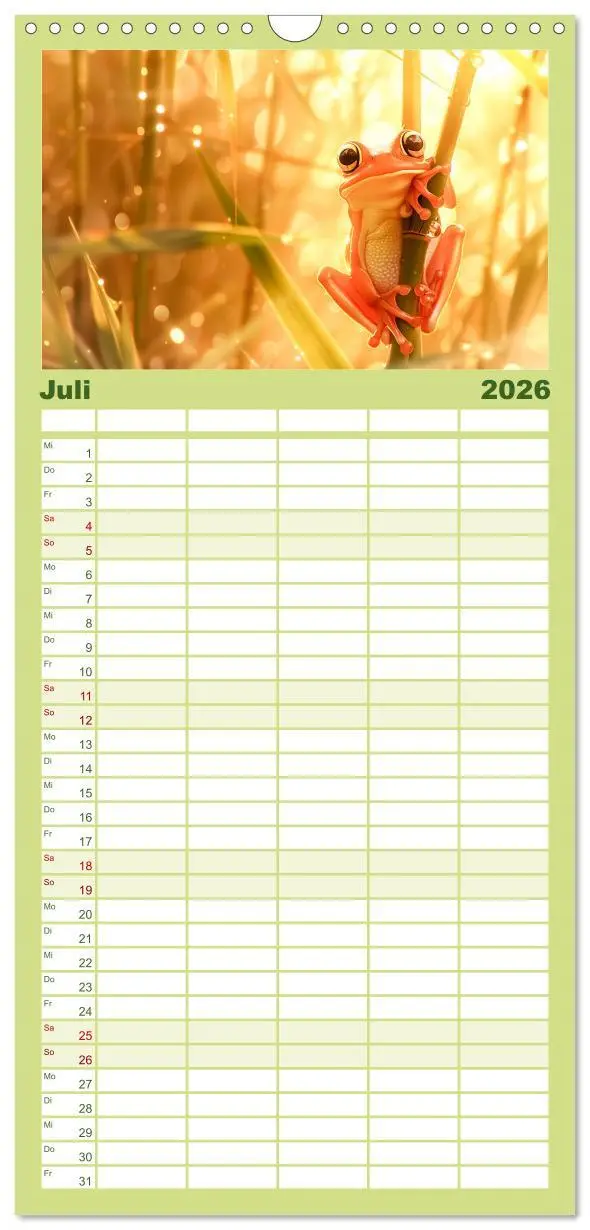 Bild: 9783516492965 | Familienplaner 2026 - Lustige Amphibienbande mit 5 Spalten...