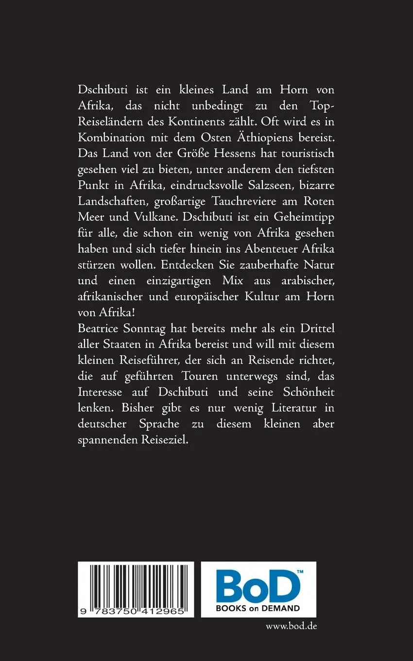 Rückseite: 9783750412965 | Dschibuti entdecken | Reiseführer zum Horn von Afrika | Sonntag | Buch
