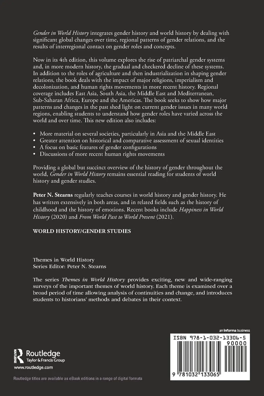 Rückseite: 9781032133065 | Gender in World History | Peter N. Stearns | Taschenbuch | Englisch