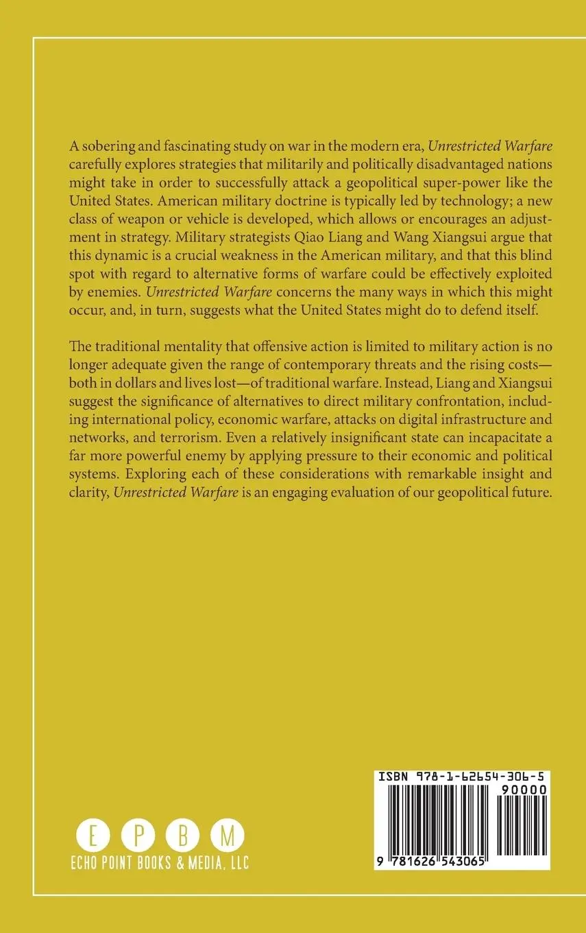 Rückseite: 9781626543065 | Unrestricted Warfare | China's Master Plan to Destroy America | Buch