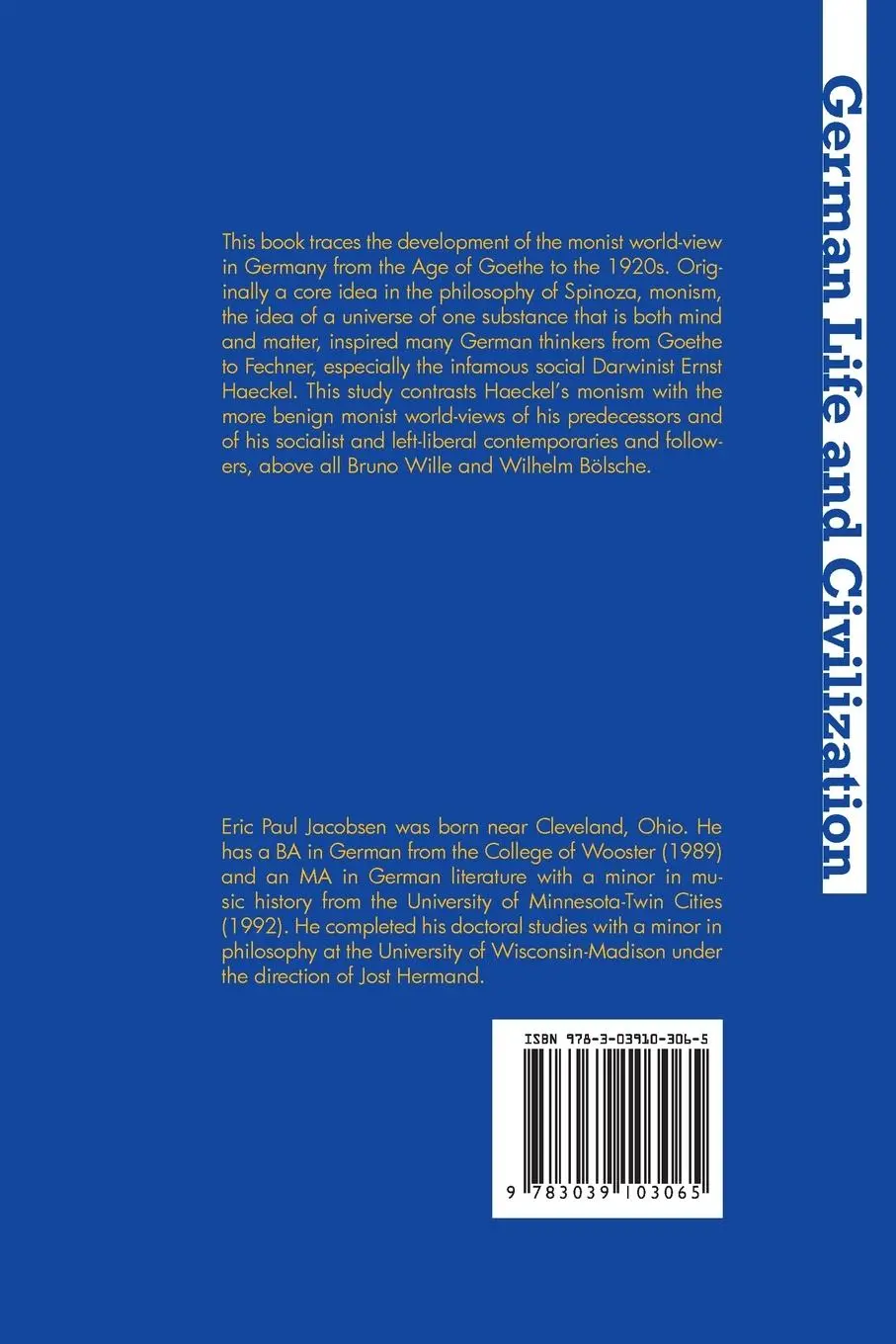 Rückseite: 9783039103065 | From Cosmology to Ecology | Eric Paul Jacobsen | Taschenbuch | 2005