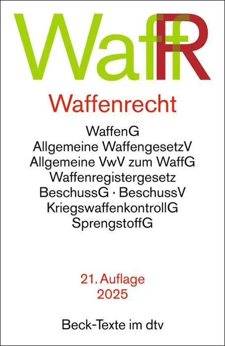 Cover: 9783423533065 | Waffenrecht. WaffR | Taschenbuch | dtv-Taschenbücher Beck Texte | 2025