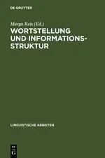 Cover: 9783484303065 | Wortstellung und Informationsstruktur | Marga Reis | Buch | Deutsch