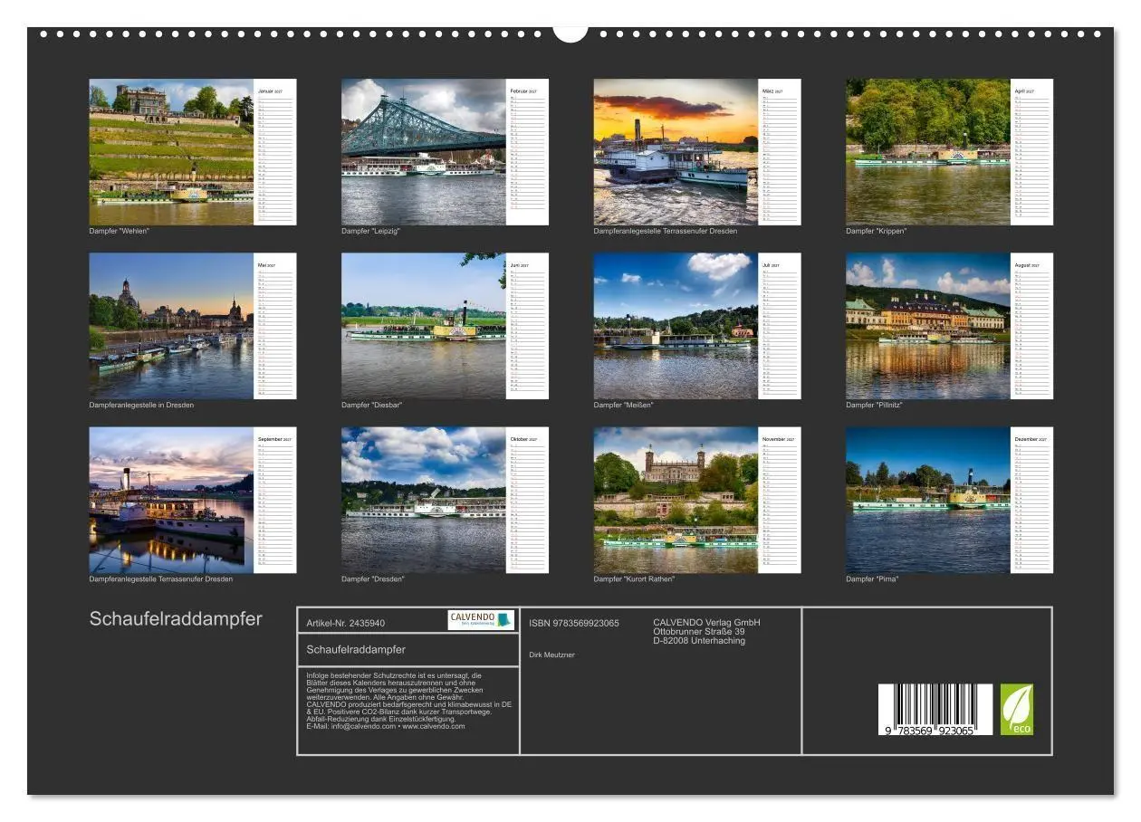 Bild: 9783569923065 | Schaufelraddampfer (hochwertiger Premium Wandkalender 2027 DIN A2...