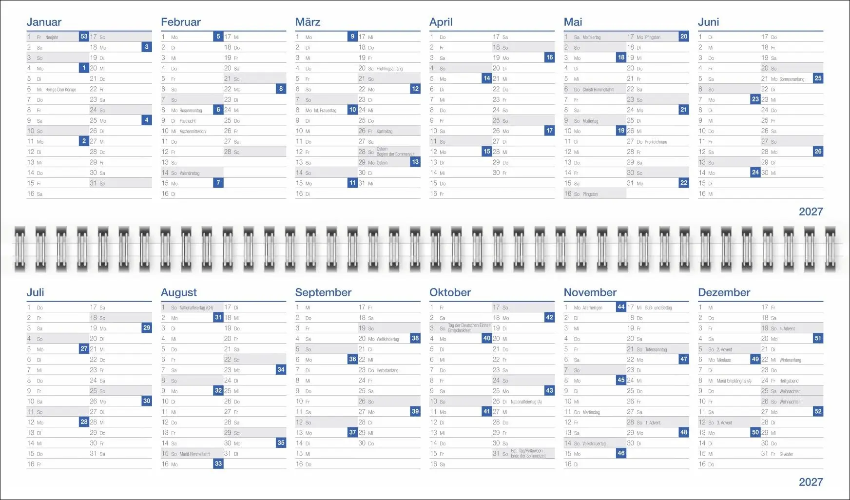 Bild: 9783756413065 | Wochenquerplaner, anthrazit 2026 | Kalender | Bürokalender Heye | 2026