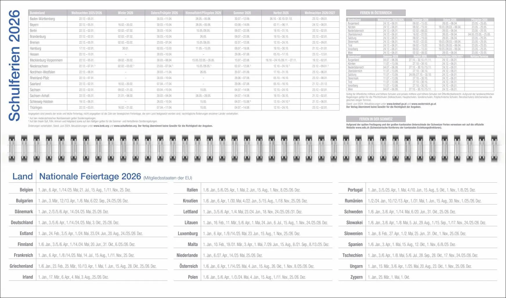 Bild: 9783756413065 | Wochenquerplaner, anthrazit 2026 | Kalender | Bürokalender Heye | 2026