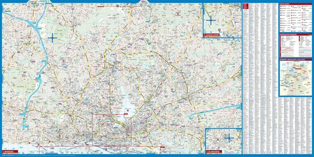 Bild: 9783866093065 | Hamburg 1 : 10 500 / 1 : 22 000 | (Land-)Karte | Borch Maps | 2 S.