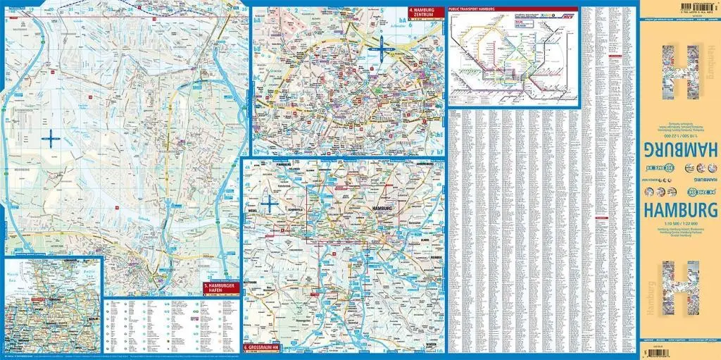 Bild: 9783866093065 | Hamburg 1 : 10 500 / 1 : 22 000 | (Land-)Karte | Borch Maps | 2 S.